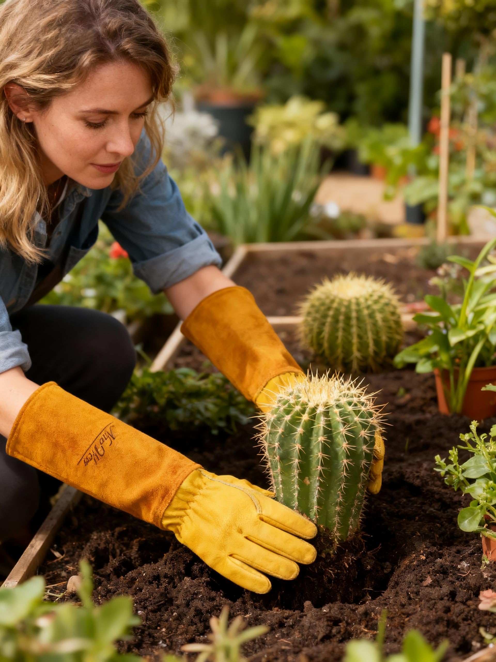 Amazon.com: Gardens Leather Gardening Gloves for Women and Men